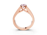 Rose gold Fancy Pink Oval Cut Cut Channel Set Solitaire Ring with Four-Prong Setting_3