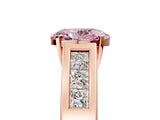 Rose gold Fancy Pink Oval Cut Cut Channel Set Solitaire Ring with Four-Prong Setting_5