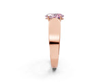 Rose gold Fancy Pink Oval Cut Cut Diamond Channel Set Solitaire Ring with Four-Prong Setting_2