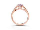 Rose gold Fancy Pink Oval Cut Cut Pave Split Shank Engagement Ring with Four-Prong Setting_3