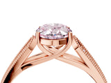 Rose gold Fancy Pink Oval Cut Cut Pave Split Shank Engagement Ring with Four-Prong Setting_4
