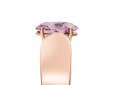 Rose gold Fancy Pink Oval Cut Diamond Channel Set Solitaire Ring with Four-Prong Setting_17
