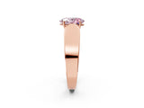 Rose gold Fancy Pink Oval Cut Diamond Channel Set Solitaire Ring with Four-Prong Setting_50