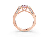 Rose gold Fancy Pink Oval Cut Diamond Channel Set Solitaire Ring with Four-Prong Setting_51