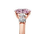 Rose gold Fancy Pink Oval  Cut Diamond Five-Stone Prong Set White Gold Ring_37