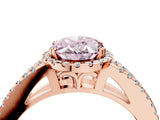Rose gold Fancy Pink Oval Cut Diamond Halo Split Shank Engagement Ring_64