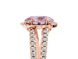 Rose gold Fancy Pink Oval Cut Diamond Halo Split Shank Engagement Ring_65