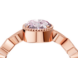 Rose gold Fancy Pink Oval  Cut Diamond Milgrain Marquise Band with Prong Setting_7