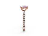 Rose gold Fancy Pink Oval  Cut Diamond Pavé Band with Four-Prong Setting_22