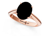 Rose gold Fancy Pink Oval Cut Diamond Solitaire Engagement Ring with Cathedral Setting and Four-Prong Mount_97