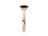 Rose gold Fancy Pink Oval Cut Diamond Solitaire Engagement Ring with Cathedral Setting and Four-Prong Mount_98