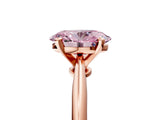 Rose gold Fancy Pink Oval Cut Diamond Solitaire Engagement Ring with Classic Band and Four-Prong Setting_109