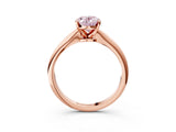 Rose gold Fancy Pink Oval Cut Diamond Solitaire Engagement Ring with Classic Band and Four-Prong Setting_39