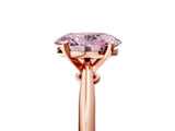 Rose gold Fancy Pink Oval Cut Diamond Solitaire Engagement Ring with Classic Band and Four-Prong Setting_41