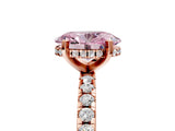 Rose gold Fancy Pink Oval Cut Diamond Solitaire Ring with Pavé Band and Four-Prong Setting_63