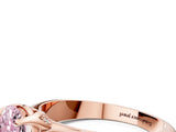 Rose gold Fancy Pink Oval Cut Diamond Solitaire Ring with Three-Row Pavé Band and Four-Prong Setting_37