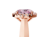 Rose gold Fancy Pink Oval  Cut Halo Solitaire Engagement Ring with Square Band and Four-Prong Setting_71