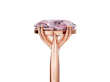 Rose gold Fancy Pink Oval Cut Solitaire Diamond Ring with Six-Prong Setting and Classic Band_17