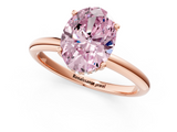 Rose gold Fancy Pink Oval  Cut Solitaire Engagement Ring with Four-Prong Setting and Classic Band_20