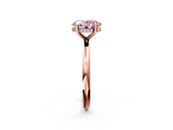 Rose gold Fancy Pink Oval  Cut Solitaire Engagement Ring with Four-Prong Setting and Classic Band_21