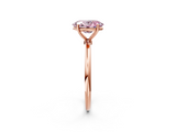 Rose gold Fancy Pink Oval  Cut Solitaire Engagement Ring with Thin Band and Four-Prong Setting_5