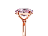 Rose gold Fancy Pink Oval  Cut Solitaire Engagement Ring with Thin Band and Four-Prong Setting_8