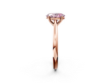 Rose gold Fancy Pink Oval  Cut Solitaire Ring with Cathedral Band and Four-Prong Setting_66