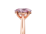 Rose gold Fancy Pink Oval  Cut Solitaire Ring with Cathedral Band and Four-Prong Setting_69