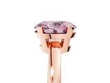 Rose gold Fancy Pink Oval  Cut Solitaire Ring with Four-Prong Setting and Classic Band_33