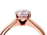 Rose gold Fancy Pink Oval  Cut Solitaire Ring with Four-Prong Setting on a Classic Band_46