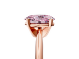 Rose gold Fancy Pink Oval  Cut Solitaire Ring with Four-Prong Setting on a Classic Band_47