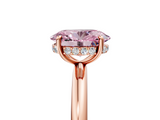 Rose gold Fancy Pink Oval  Cut Solitaire Ring with Thin Band and Four-Prong Setting_27