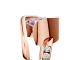 Rose gold Fancy Pink Oval Cut Solitaire Tension-Set Diamond Split Shank Ring_5