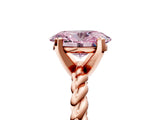 Rose gold Fancy Pink Oval  Cut Solitaire Twisted Band with Four-Prong Setting_79