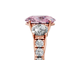 Rose gold Fancy Pink Oval  Cut Three-Stone Diamond Pave Band with Prong Setting_42