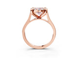 Rose gold Fancy Pink Oval  Diamond Cluster Halo Solitaire with Four-Prong Setting_79
