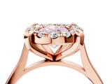 Rose gold Fancy Pink Oval  Diamond Cluster Halo Solitaire with Four-Prong Setting_80