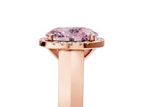 Rose gold Fancy Pink Oval  Halo Diamond Ring with Cathedral Band and Four-Prong Setting_54