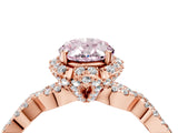 Rose gold Fancy Pink Oval  Halo Twist Band Solitaire Ring with Six-Prong Setting_36