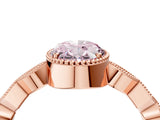 Rose gold Fancy Pink Oval  Milgrain Marquise Diamond Twist Band Ring_42