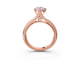 Rose gold Fancy Pink Oval  Solitaire Beaded Band Six-Prong Setting_3