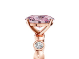 Rose gold Fancy Pink Oval  Solitaire Bezel-Set Diamond Ring with Beaded Band and Four-Prong Setting_36