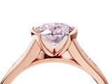Rose gold Fancy Pink Oval  Solitaire Bezel-Set Diamond Ring with Channel-Set Band_41