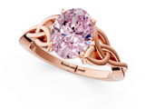 Rose gold Fancy Pink Oval  Solitaire Celtic Knot Engagement Ring with Four-Prong Setting_43