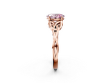 Rose gold Fancy Pink Oval  Solitaire Celtic Knot Engagement Ring with Four-Prong Setting_44