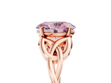 Rose gold Fancy Pink Oval  Solitaire Celtic Knot Engagement Ring with Four-Prong Setting_47