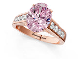 Rose gold Fancy Pink Oval  Solitaire Channel-Set Diamond Engagement Ring with Four-Prong Setting_33