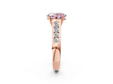Rose gold Fancy Pink Oval  Solitaire Channel-Set Diamond Engagement Ring with Four-Prong Setting_34