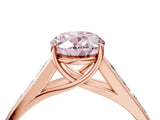 Rose gold Fancy Pink Oval  Solitaire Channel-Set Diamond Engagement Ring with Four-Prong Setting_36