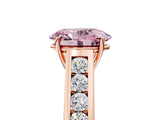 Rose gold Fancy Pink Oval  Solitaire Channel-Set Diamond Engagement Ring with Four-Prong Setting_37